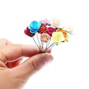 造花アソート・アートフラワー 紙製造花可 愛い 小さいな ローズ バラ お祝い 結婚式 飾り花嫁 DIY手作り花 100個入り 色ランダム …(3)