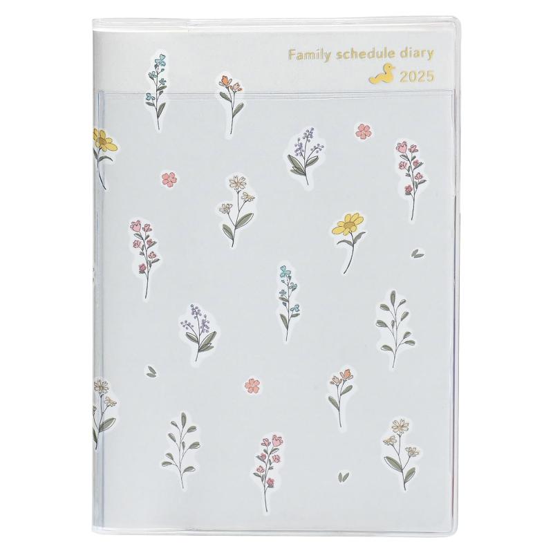 クツワ 手帳 家族手帳ミニ 2025年 A6薄型 マンスリー