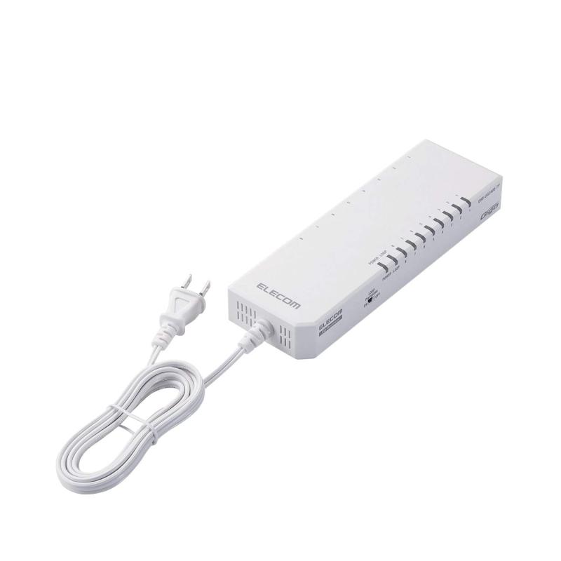 エレコム 法人向けレイヤー2スイッチ/タップ型HUB/Giga対応/8ポート