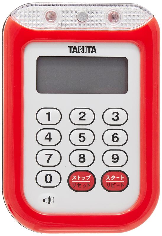 EBMタニタ(TANITA)防水大音量 タイマー レッド TD-377