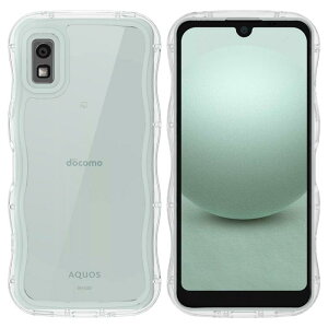 【Newnugds】AQUOS wish3 ケース 韓国 おしゃれ シンプル 波状エッジ AQUOS wish3 SH-53D ソフト TPU うねうね 純透明 創意 超軽量 薄型 スマホケース 黄ばみなし 指紋防止 擦り傷防止 全面保護 wish3 ケ