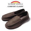 RAINBOW SANDALS (レインボーサンダル) COMFORT CLASSIC スリッポン ローファー プレミアヌバックレザー EXPRESSO その1