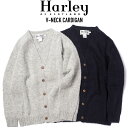 ハーレーオブスコットランド セーター メンズ HARLEY OF SCOTLAND (ハーレーオブスコットランド) M3092/3V V-NECK CARDIGAN シェトランドウールセーター カーディガン シャギードッグ 英国製