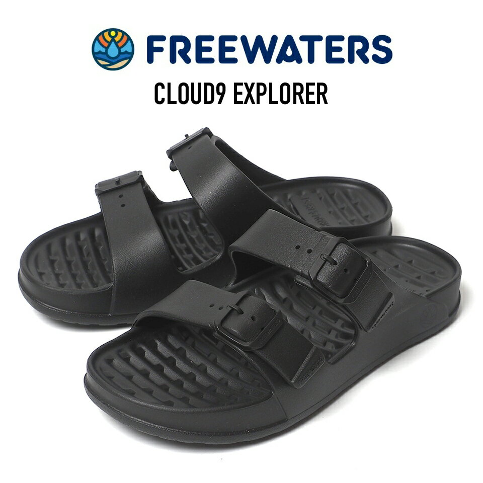 FREEWATERS (フリーウォーターズ) UO-010 CLOUD9 EXPLORER クラウド9 サンダル リカバリーサンダル EVA素材 ソフト BLACK