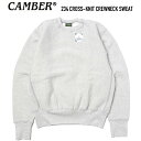 キャンバー トレーナー メンズ CAMBER (キャンバー) 234 CROSS-KNIT CREWNECK SWEAT クロスニットクルーネックスウェットシャツ GREY