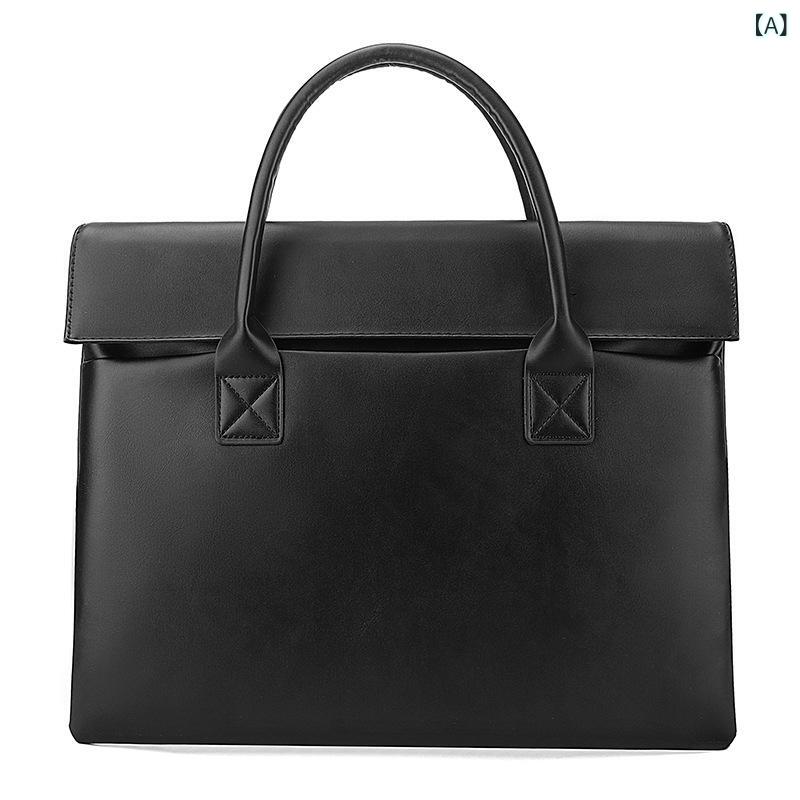 ブリーフケース ビジネスバック メーカー りの 新型 パソコン バッグ ファッション pu 皮 色 百合 手提げ ノート ビジネス ブリーフケース シンプル 潮x3(4)