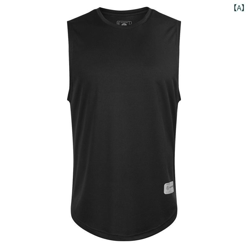吸湿速乾 冷感 涼しい 薄手 スポーツ ストレッチ スポーツ バスケットボール ベスト 男女 夏 アメリカンフィットネス 肩 袖 なし 吸汗 速乾 シュート 服 ファッション バスケットボール