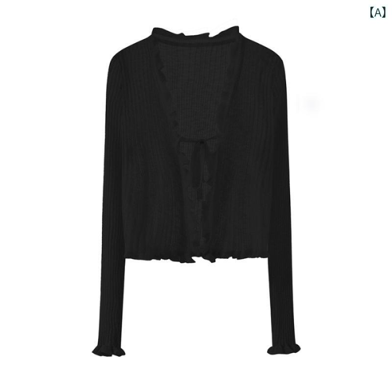 &quot冷感 レディースニット 薄手 サマーカーデ 夏用羽織 UVケア &quot &ampquot冷感 レディースニット..