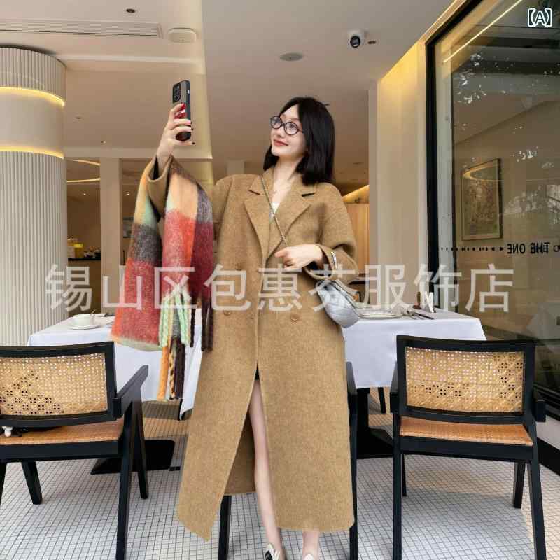 ショート丈 パーカー 羽織り用 アウター 春アウター ショート丈 パーカー 羽織り用 アウター 春アウター 藍 海 伝説 混紡 両面 ウール コート 女 202...