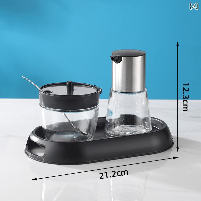 調味料ケース ミニ 携帯用 キャンプ アウトドア 収納 調 味 酢 壺 唐辛子 缶 セット 商用 レストラン 創意 調味料 箱 醤油 瓶 酢 瓶 ホテル用 トランペットx2