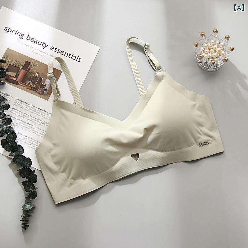 ナイトブラ ノー ノンワイヤー 育乳 谷間 伸縮性 氷 糸 一枚 式無 痕 下着 女 春夏 薄型無 鋼 輪 光沢 面 少女 中学生 運動 文 ブラジャー