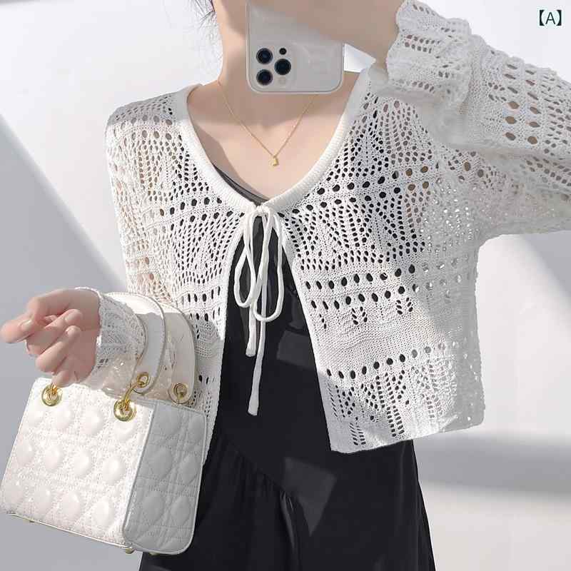 &quot冷感 レディースニット 薄手 サマーカーデ 夏用羽織 UVケア &quot &ampquot冷感 レディースニット 薄手 サマーカーデ 夏用羽織 UVケア &ampquot レース 日焼け防止 ニットカーディガン レディース 2025 夏の 薄手 Vネック 空調 ブラ