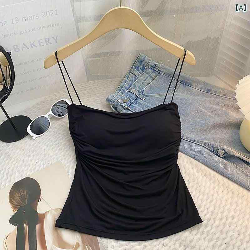 セットアップ レディース カジュアル プリーツ ペプラム ビスチェ キャミソール キャミ 上下セット 夏 ..