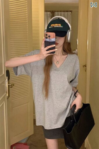 ファッション 服 オシャレ カワイイ シンプル 大カワイイ サイズ 婦服 シャツ 袖 スタッキング トップス Tシャツ 韓国 無地 シンプル Vネック 半袖 Tシャツ レディース 2025 夏の カジュアル ファッション 学生 トップ ファッション 服 オシャレ カワイイ シンプル 大カワイイ サイズ 婦服 シャツ 袖 スタッキング トップス Tシャツ 韓国 無地 シンプル Vネック 半袖 Tシャツ レディース 2025 夏の カジュアル ファッション 学生 トップ