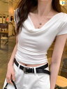 ファッション 服 オシャレ カワイイ シンプル 大カワイイ サイズ 婦服 シャツ 袖 スタッキング トップス Tシャツ フレンチファッション スイング カラー ...