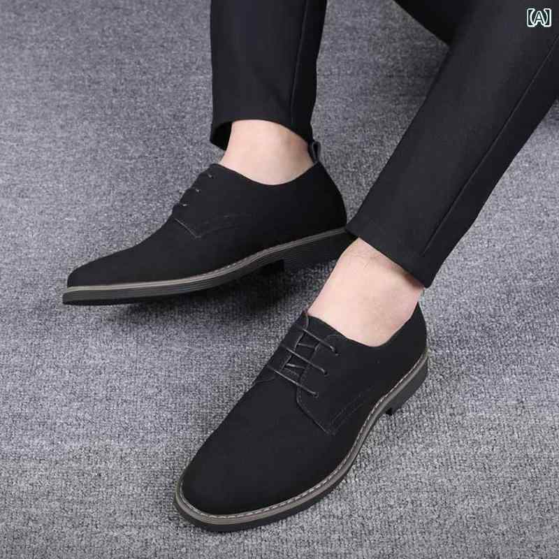 ビジネスシューズ メンズ ノー 革靴 防水 軽量 4006 クロスボーダー メンズスニーカー 革靴 PU スエー..