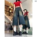 レディース ショートパンツ ハーフパンツ ボトムス デニム 短パン ストレッチ ルームウエア キャンプ アウトドア おしゃれ アメリカン ストリート レトロ ワイド レッグ クロップド デニムパンツ 女性用 夏の ハイウエスト スリム ストレート ショー