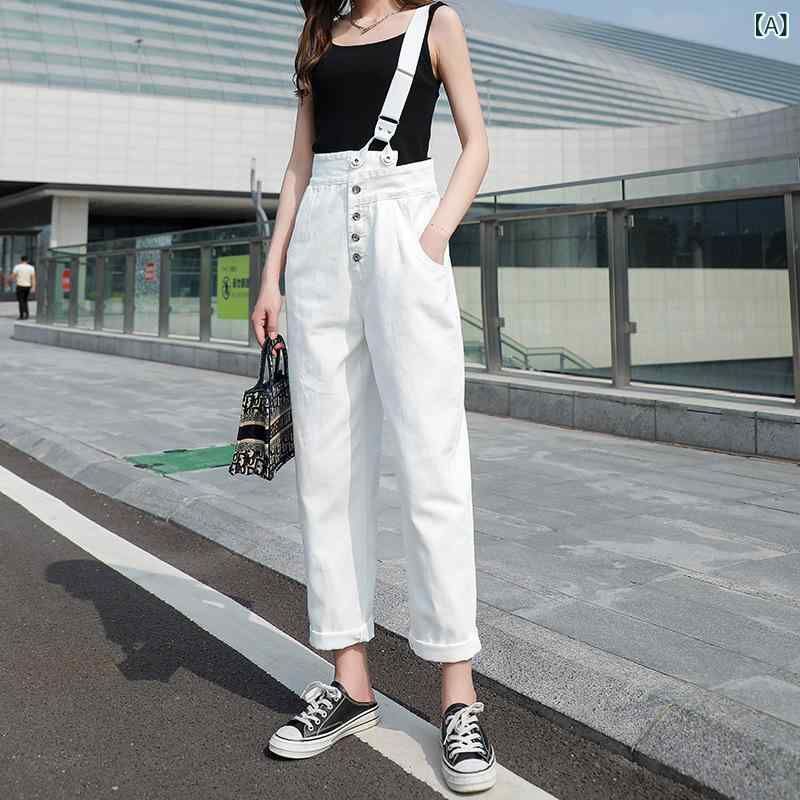 デニム オーバーオール【シンプル アメカジ ストリート系 定番 ナチュラル レディース 森ガール ウォッシュ加工 ユーズド加工 メンズライク レディース 大きいサイズ 古着風 ジーンズ 定番 M L ネイビー ロールアップ オールインワン】 シングル 肩