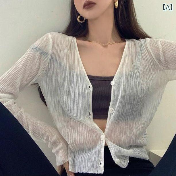&quot冷感 レディースニット 薄手 サマーカーデ 夏用羽織 UVケア &quot &ampquot冷感 レディースニット..