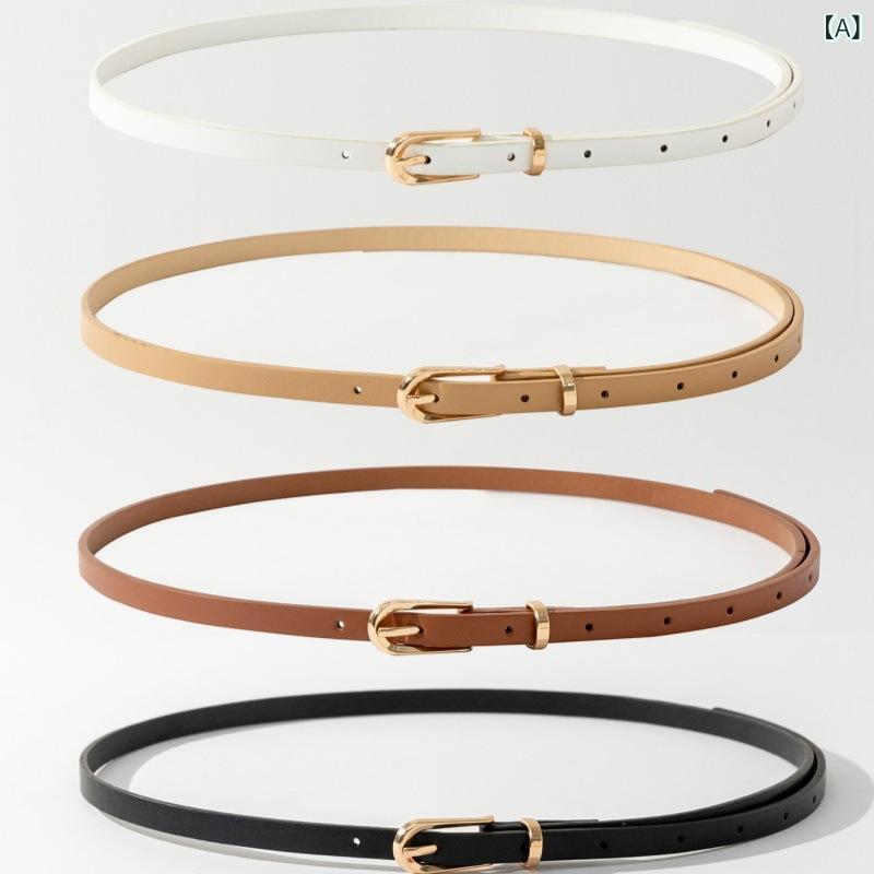 革 レザー 細め 上品 ホール ベルト 無地 レディース レザーベルト ナローベルト ウエストマーク カジュアル ピンレス シンプル 細ベルト 着やせ スタイリッシュ フリーサイズ リボン りぼん べると 革ベルト カワイイ ギフト かわいい 韓国 新型