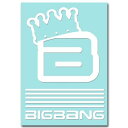 絵柄だけ残る ステッカー M 「BIGBANG」 白 004W