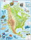 ジグソーパズル 地図 北アメリカ パズル 世界地図 学習パズル ジグゾーパズル 地理 生き物 小学生 知育玩具 6歳 知育 紙製 [ LARSEN (ラーセン) 北アメリカパズル 日本語版 66PCS ](LAA32-JP)
