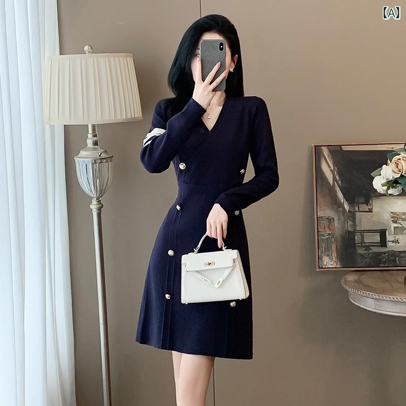 ワンピース レディース Aライン 秋用 長袖 体型カバー 秋 商品のは 明らかに やせています。