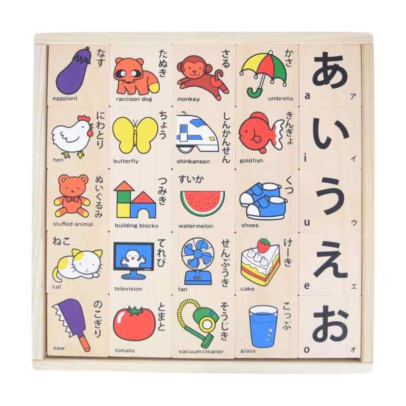 NOKUBI 郡上八幡のもじ積み木 おもちゃ 50ピース 1.5歳以上 日本製おもちゃ (知育玩具)