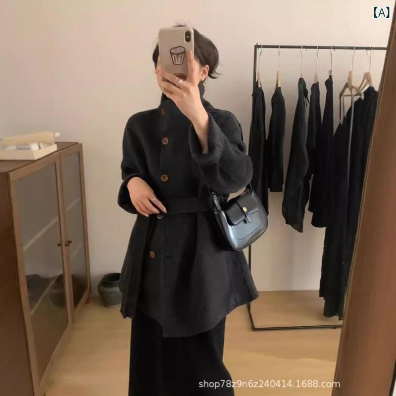 ショート丈 パーカー 羽織り用 アウター 春アウター ショート丈 パーカー 羽織り用 アウター 春アウター 2024 秋冬 ファッション 高級 立 襟 両面 カ...