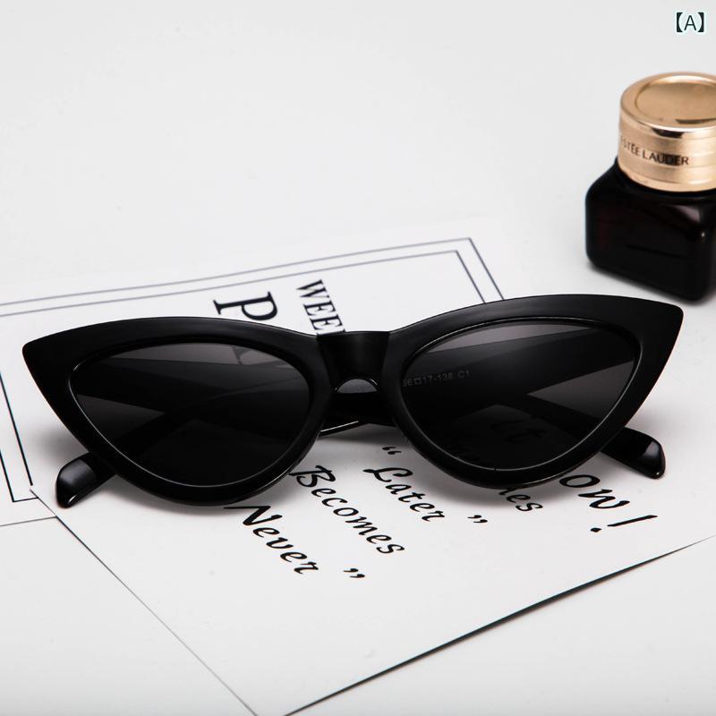 サングラス レディース UV400 偏光レンズ 小顔効果 ドライブ 欧米の レトロ 三角 猫の 目の サングラス..