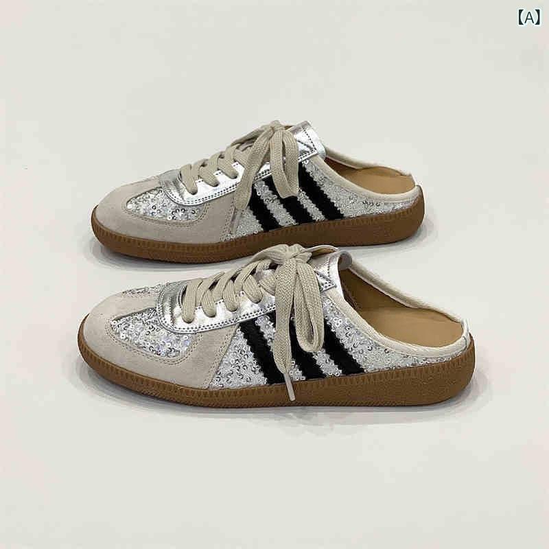 サンダル レディース 厚底 夏用 歩きやすい 疲れにくい カジュアル 道徳 訓練 包 頭 ハーフ スリッパ 女性用 2025 春夏 アウター レトロ 厚底 ヒールレス スリッポン スリッポン シューズ