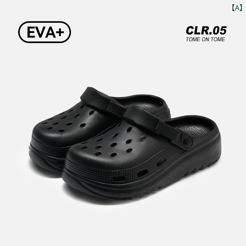 サンダル レディース 厚底 歩きやすい シンプル かわいい 脱げにくい ストラップサンダル 女性 eva 洞 ..