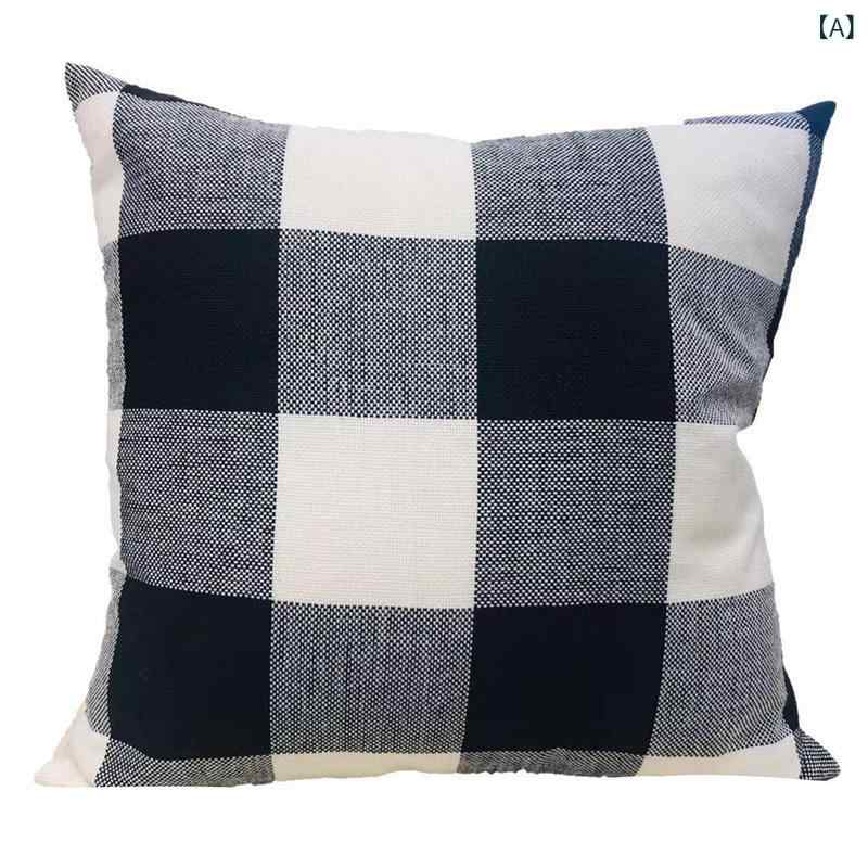 クッションカバー 北欧 雑貨 おしゃれ インテリア 結婚祝い 新築祝い かわいい 綿麻 水洗い可 クッションカバー 北欧 雑貨 おしゃれ インテリア 結婚祝い 新築祝い かわいい 綿麻 水洗い可 浩 娜 家 紡 織 クロスボーダー 亜 麻 格子 抱き 枕 カバ