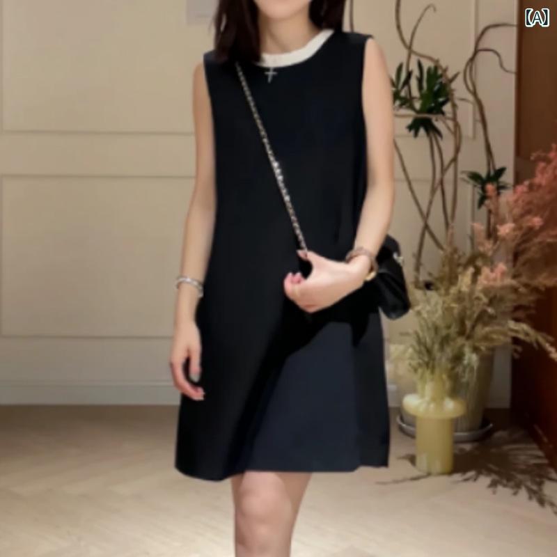 ワンピース レディース Aライン 秋用 長袖 体型カバー フランスの カラー リングの 丸 首の 小さい 香 ..