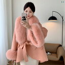 ミリタリー風 レディース カーキ マウンテン おしゃれ アウター ミリタリー風 レディース カーキ マウンテン おしゃれ アウター 秋冬型の 毛皮の キツネの 毛の 襟の 毛皮の コートの レディース マントの ハイエンド ウール 両面は カシミヤの コx2