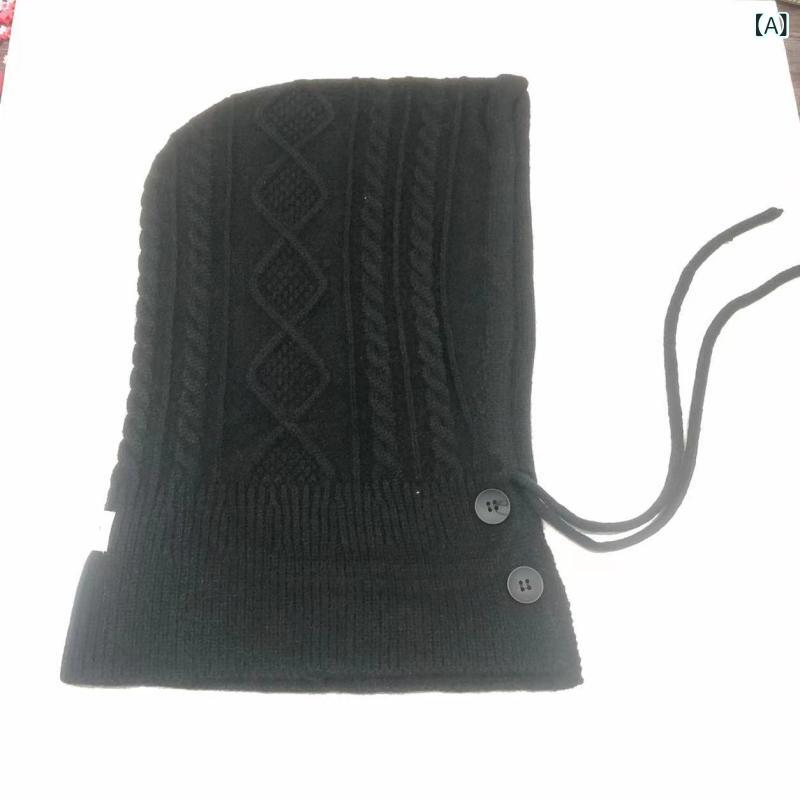 スカーフ付き帽子 レディース おしゃれ 帽子 日よけ対策 帽子 スカーフ付き帽子 レディース おしゃれ 帽子 日よけ対策 帽子 レディース 冬 保温 帽子が 首を 囲む カップルの 耳 保護 毛糸 ニット 帽x2