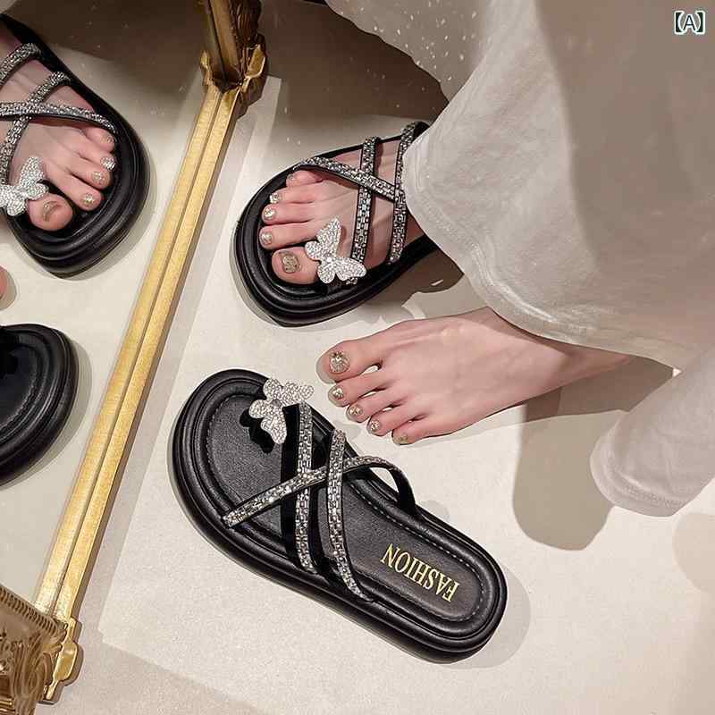 サンダル レディース 厚底 夏用 歩きやすい 疲れにくい 【 快適 つま先】の レトロ 厚底 スリッパ レデ..