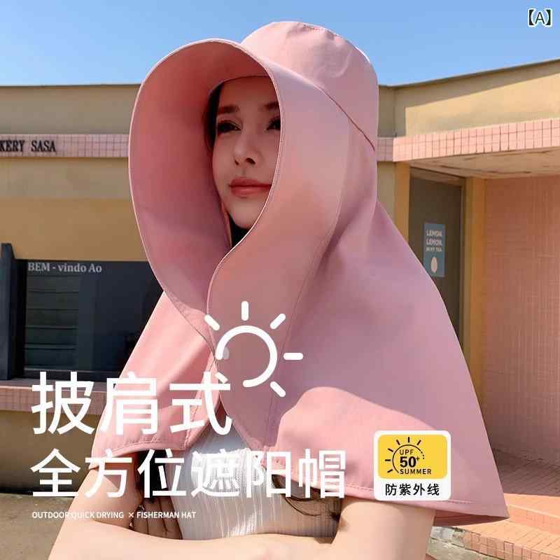 スカーフ付き帽子 レディース おしゃれ 帽子 日よけ対策 帽子 スカーフ付き帽子 レディース おしゃれ 帽子 日よけ対策 帽子 夏の全 方位 日焼け防止 帽子の レディース つば 広の ストールの 首の 保護 帽子は 紫外線を 防ぎます。(4)