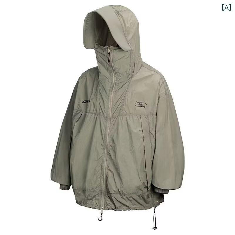 薄手 夏ジャケット 涼感 カジュアル サマーアウター 山系 機能 紫外線 防止 服 男女 夏 双 鎖 頭 屋外 ..