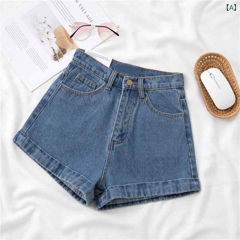 デニム レディース ストレート 秋用 シンプル 美脚 女性用 カール デニムショートパンツ 夏 薄手 ファッション a ライン ストレート カジュアル ワイド レッグ ホット パンツ 女性用