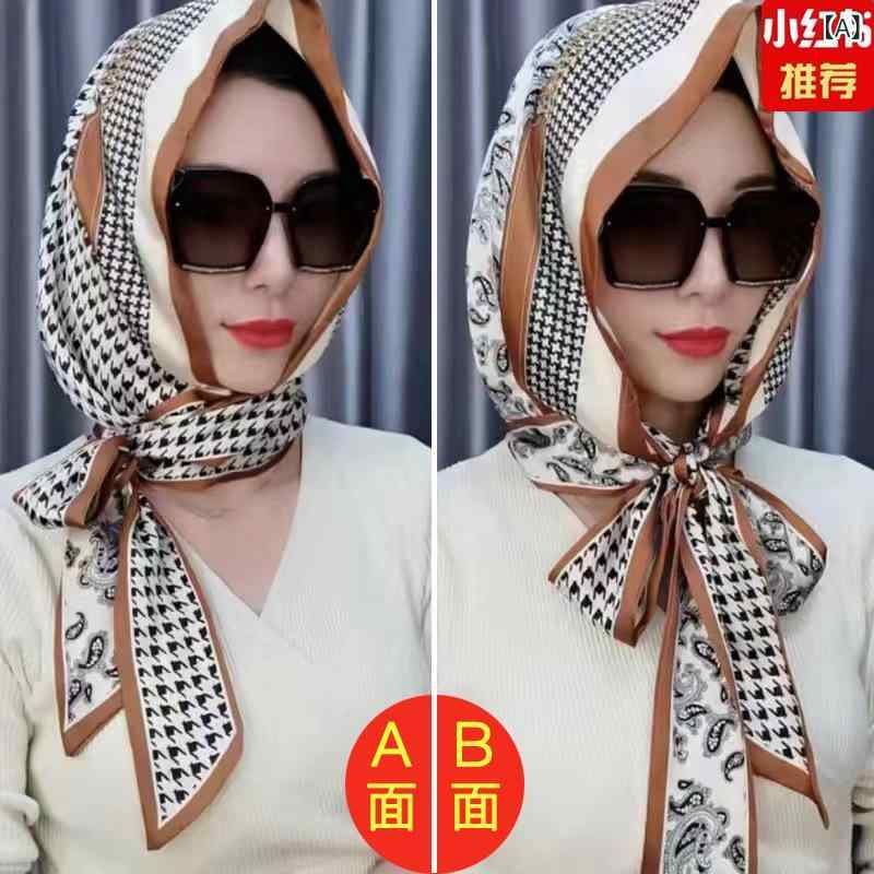 ターバン 帽子 スカーフ レディース おしゃれ ヘアアクセ 両面の スカーフの シルクの サテンの 帽子の..