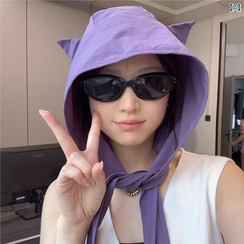 ターバン 帽子 スカーフ レディース おしゃれ ヘアアクセ 速乾 顔 見せ ストラップ サンハット 女性小 ..