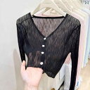 "冷感 レディースニット 薄手 サマーカーデ 夏用羽織 UVケア " &quot冷感 レディースニット 薄手 サマーカーデ 夏用羽織 UVケア &quot 薄手のと サスペンダー スカート 付き 女性用 Vネック 空調 ブラウス 夏用 微 透け 日焼