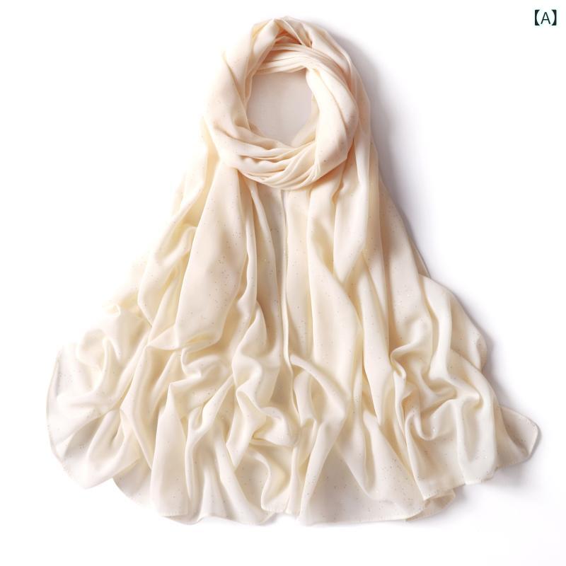 ターバン 帽子 スカーフ レディース おしゃれ ヘアアクセ 57 色 ソリッドカラー 散りばめ ゴールドパー..