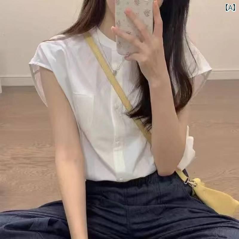 リネンシャツ 半袖 レディース 麻100% リネン ブラウス フレンチリネン 透け感 無地 シンプル 12色 ス..