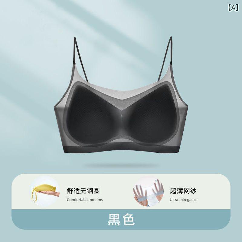 ナイトブラ ノー ノンワイヤー 育乳 谷間 伸縮性 春夏の 薄氷 糸無 痕 下着 レディース 薄手 タイプの ..