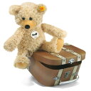 Steiff(シュタイフ)製Charly Dangling Teddy in Suitcase (チャーリー ダングリング テディベア スーツケース)30cm(タン)