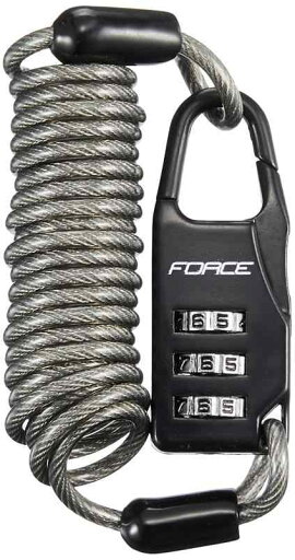 FORCE(フォース) 自転車用 ミニコイルダイヤル ダイヤル式 グレー 120cm 80009 FORCE(フォース) 自転車用 ミニコイルダイヤル ダイヤル式 グレー 120cm 80009