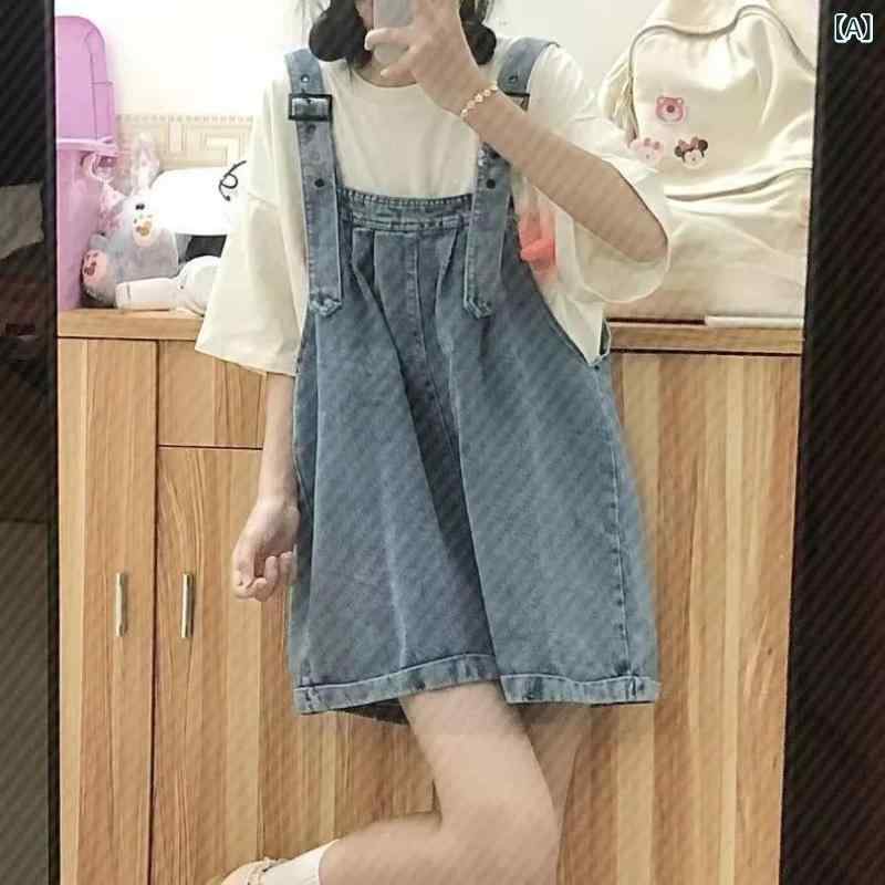 デニム オーバーオール【シンプル アメカジ ストリート系 定番 ナチュラル レディース 森ガール ウォッ..