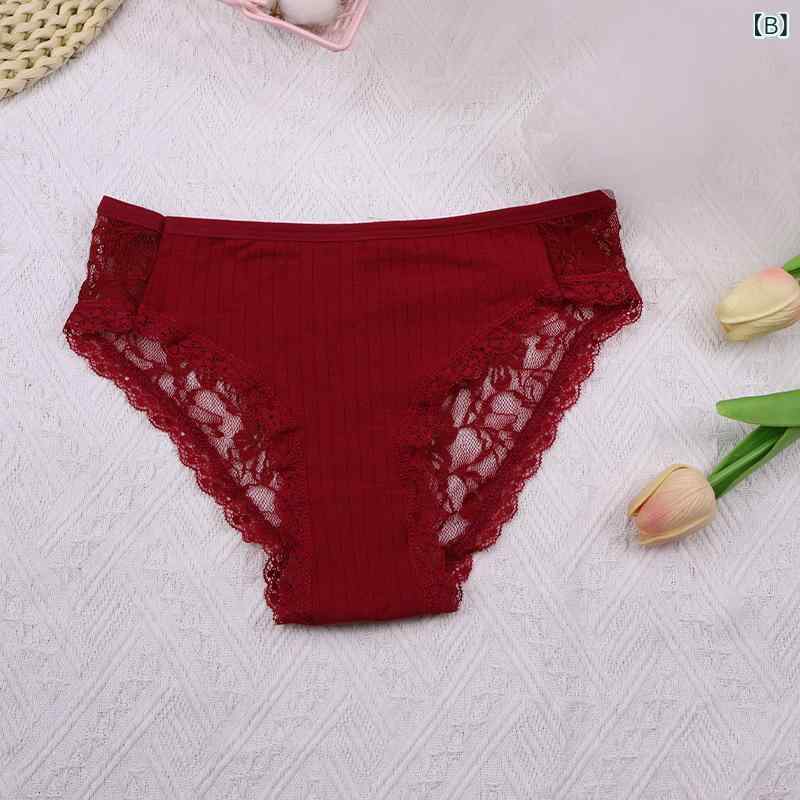 サニタリーショーツ 防水 ノー レディース 吸水 生理用パンツ 低 腰の 下着の レディース 綿の 段の レースの 魅惑的 大きいサイズ レディース 下着の レースの ねじの 三角の 精 練の 綿の 底の ズボンx2 2